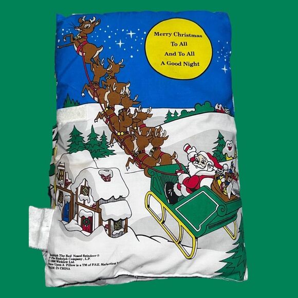 Vintage 1996 Wicklow Co. Rudolph The Red-Nosed Reindeer 13"x10" Plush Book - Picture 6 of 6